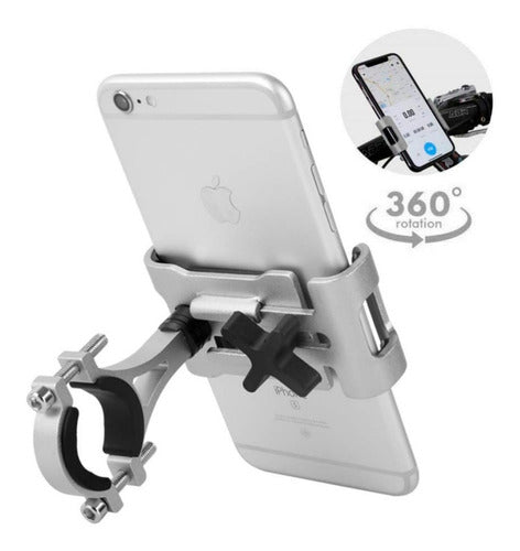 OTEC Aluminum Universal Cell Phone Holder for Motorcycles, Bicycles, and Scooters 1