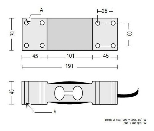 Precision Model PCT 1000 Kg Aluminum Load Cell 1