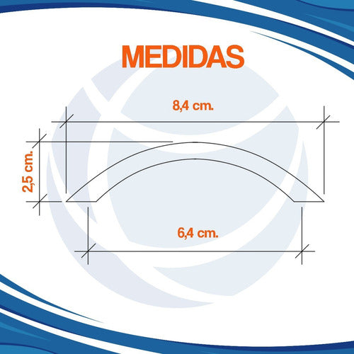 Delsur Manija Aconcagua 96 Mm Cromo Brillante Cajón Cocina Cima M 2