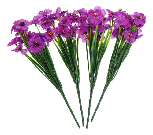 Vanzack Flores Artificiales Violetas Flores Artificiales 4 0