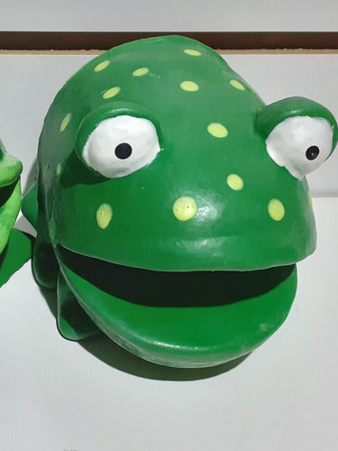 Hand Puppet Frog Thick Rubber Garden Toy Green 1