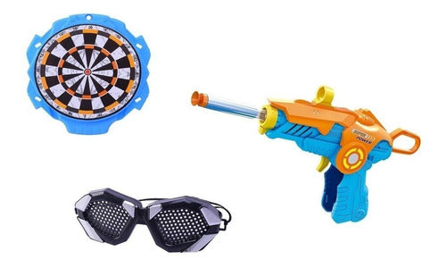 Super Power Dart Gun with Goggles and Target TM1 7235 TTM 1