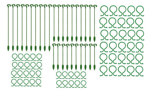 30 Peças De Estacas De Suporte De Plantas, Anéis De Suporte 0