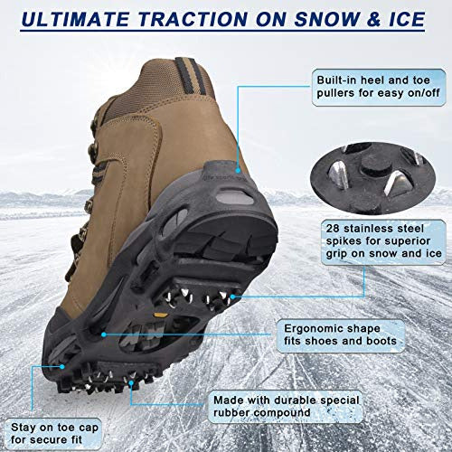 JSHANMEI Unisex XL Ice Crampons 1