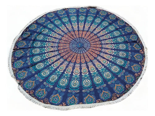 Mundo Hindú Round Mandala Yoga Blanket 2