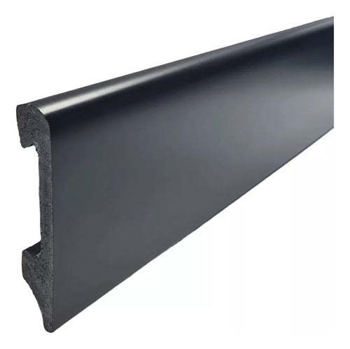 Éxito Black PVC Cable Cover Baseboard - Waterproof and Paintable 0