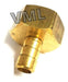 VML Teton Hembra 1/2 Bronce Con Espiga Para Manguera Pack X4 Un 1