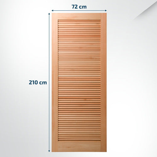 Folha De Porta Maciça 210x72cm Eucalipto Pm09 Veneziana Wt 1