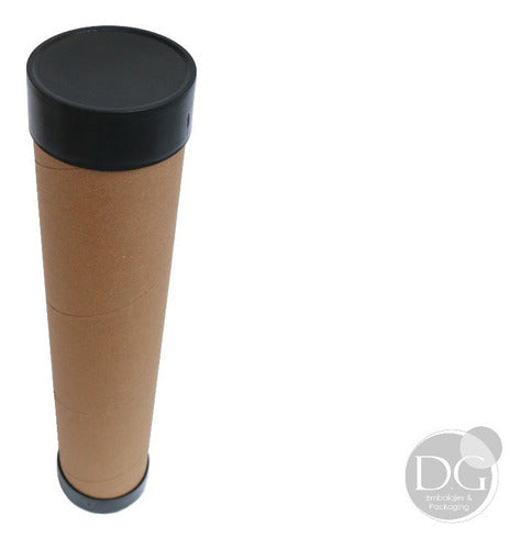 2A 65cm x 60mm x 25-Pack Cardboard Tubes with Caps 2
