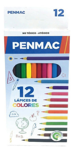 Penmac Colored Pencils Pack of 10 Boxes of 12 Colors 0