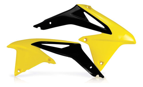 Acerbis Radiator Fins Set Yellow/Black for Suzuki RM-Z 450 2013 Cafe Race 0