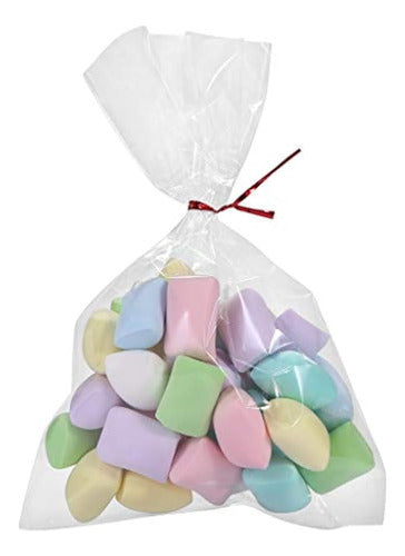 200 Clear Treat Bags 6x9 Con 4 Lazos De Giro 6 Colores De La 1