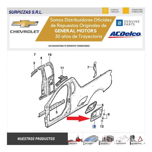 Pisadera Lateral Izq Montana 2012/ Chevrolet Original 3