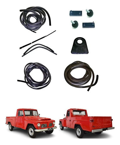 Kit De Borrachas F 75 Ford Willys   Portas Janelas Apos 1960 0