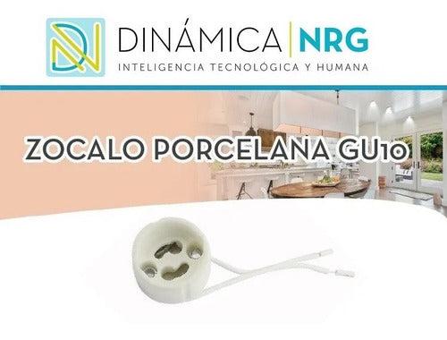 Pack of 10 Porcelain GU10 Socket Bases for Dicroic and AR111 Bulbs 1
