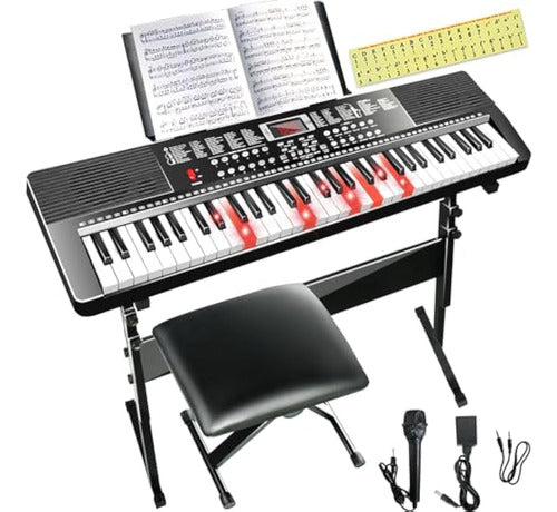 AQNIEGEP Piano Keyboard with Keyboard Stand 0