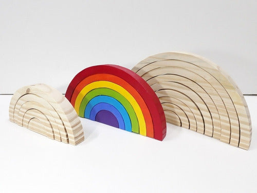 6 Wooden Small Rainbows 5 Pieces Wholesale Montessori 2