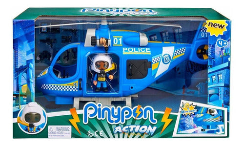 ES DIVERTIDO Pinypon Action Helicóptero De Policía Con Luces 14782 0