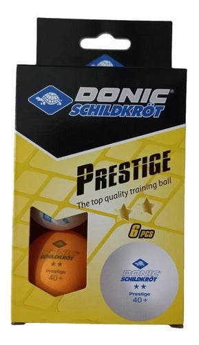 Donic Schildkrot Prestige 2 Stars Ping Pong Balls Pack of 6 0