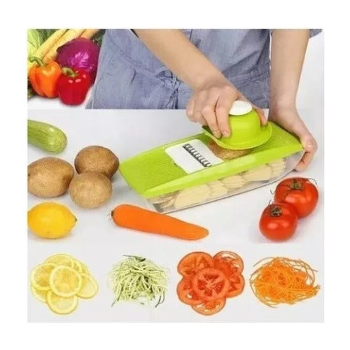 Mercadoshop Manual Mandoline Slicer with 5 Vegetable Cuts + Peeler 4