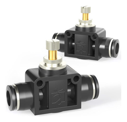 Tailonz Pneumatic Air Flow Control Valve Straight 4mm Diameter 0