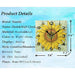 Naanle Elegant Realistic Vintage Sunflower Drawing Square Wall Clock 2