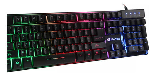 Teclado Negro Retroiluminado Gamer Meetion Febo 0