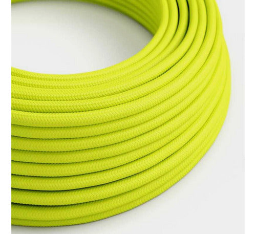 Cable Textil Amarillo Por 31mts Retro Vintage Tela 0