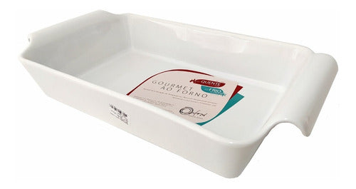 Rectangular White Porcelain Baking Dish with Handles by Oxford 1st Bz3 1