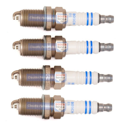 Bosch 4 Spark Plugs for Peugeot 206 1.4 1998-2003 1