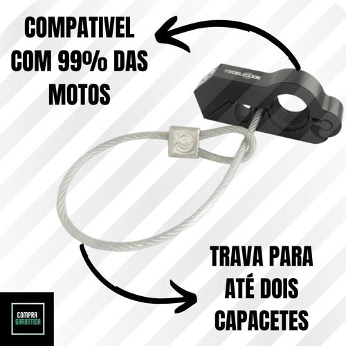 Trava De Manete E Manopla + Trava Para Capacete Tecklock 1