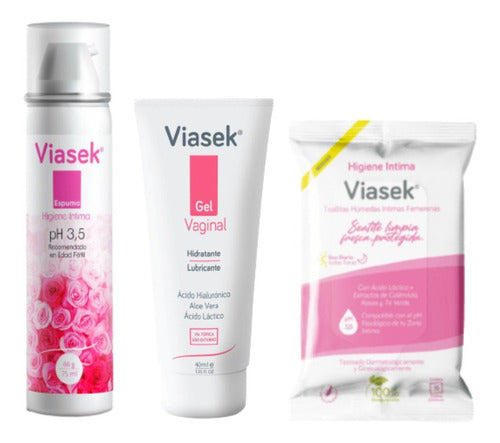 Viasek Vaginal Gel Combo + Foam 3.5 + Hygiene Wipes 0