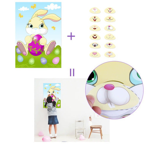 BESTOYARD 12 * Conejo Boca Espiga La Boca + 1pcs Bunny Poster En La Di 4