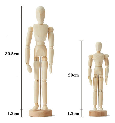 Maniquíes De Madera Artísticos De 20 Cm Y 30 Cm Para Decorar 1