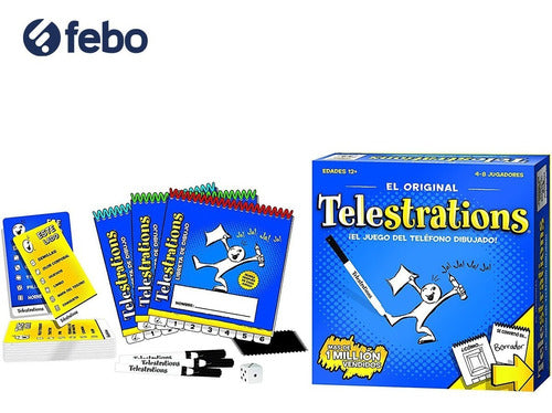 Juego De Cartas Telestrations Usapoly Teléfono Dibujado Febo 1