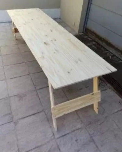 Mjs Foldable Pine Table 180cm 3