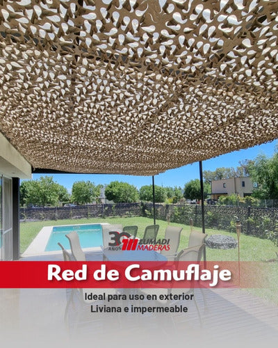 Red De Camuflaje Media Sombra - Camuflado 15m2 (3m X 5m) 2