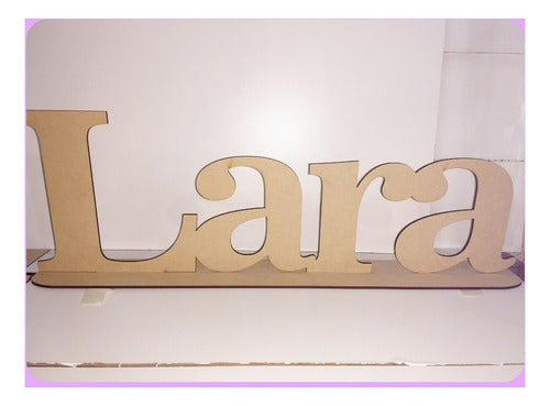 Nombre Con Base, Fibrofacil. 30x10 Cm- Candy Bar 3mm 1