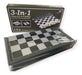 Generic Chess + Checkers + Backgammon 3-in-1 Folding Game Set 2