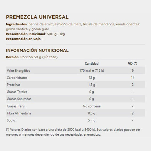 Dimax Gluten-Free Universal Mix 1kg 2