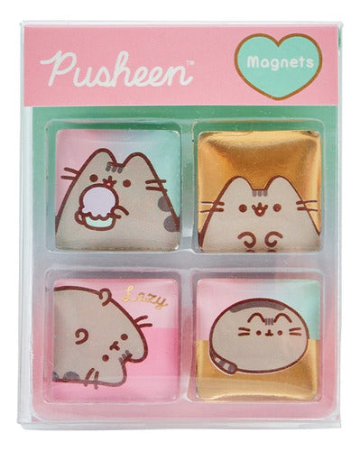 Imanes Mooving Maw Pusheen De Vidrio Set X4 0