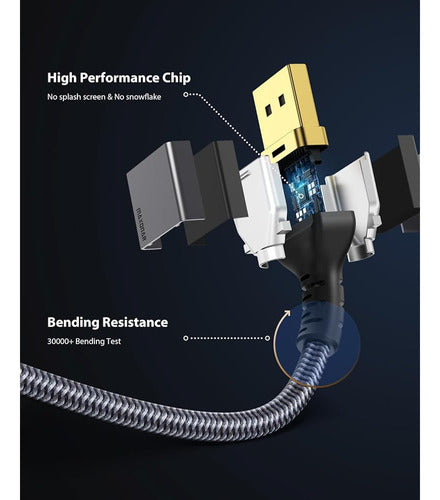 Maxonar USB C to DisplayPort Cable, 8K 60Hz Type C to DP Cable 4FT/1.2M 4