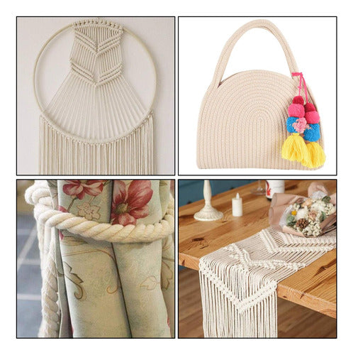 Cuerda De Macramé Natural De 4 Hilos Para Decoración 5