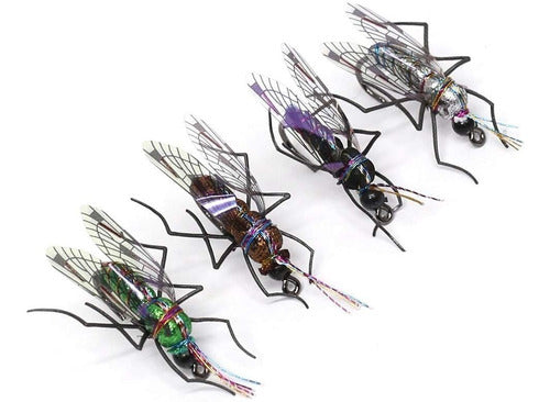 YZD Fly Fishing Flies Realistic Dry Wet Nymph Trout Flies Hand Tie Lures Kits 12 Pieces 0