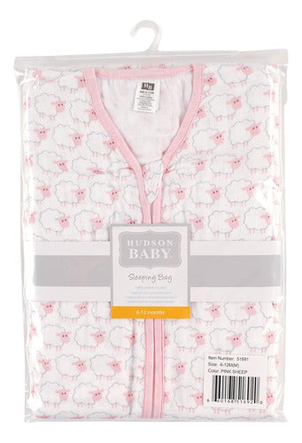 Hudson Baby Pink Cotton Sleeping Bag for Babies, 46-61 cm 1