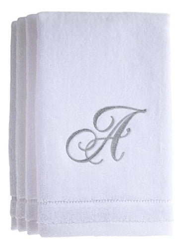 Creative Scents Monogrammed Finger Tip Towels, Personalized Gift, Set of 4 0