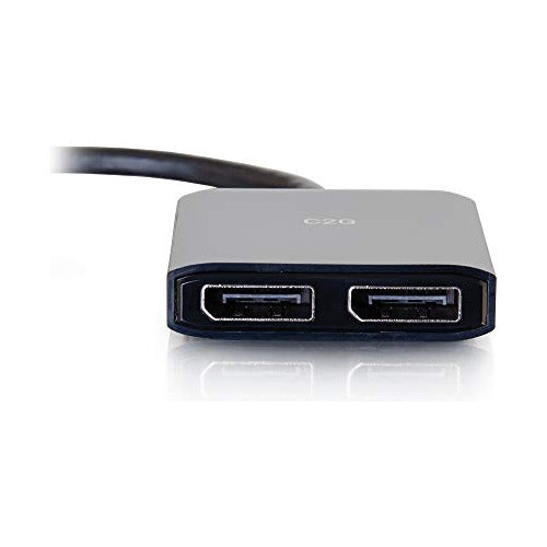 C2G 54291 DisplayPort to DisplayPort Monitor Splitter - 4K MST Hub with USB Power 3