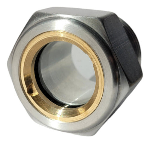 Visor De Aceite 1/2  Npt Aluminio Vidrio Hero Lubricación 2