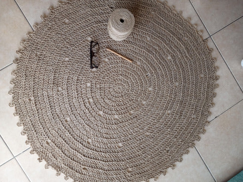 Handwoven Crochet Jute Rug Caterina Model 2