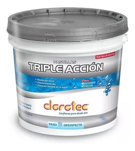 Clorotec Triple Action Chlorine Tablets X 5+1kg Slow Dissolving 0